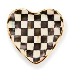 Bar Entertaining|Serveware|MacKenzie-Childs Courtly Check Fluted Heart Plate