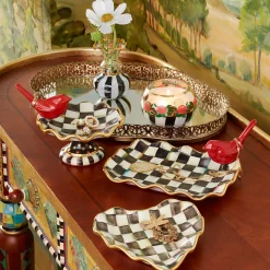 Bar Entertaining|Serveware|MacKenzie-Childs Courtly Check Fluted Heart Plate