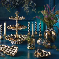 Bar Entertaining|Serveware|MacKenzie-Childs Courtly Check Fluted Heart Plate