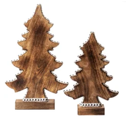 Holiday|Decor Sets|MacKenzie-Childs Courtly Check Forest Trees, Set of 2