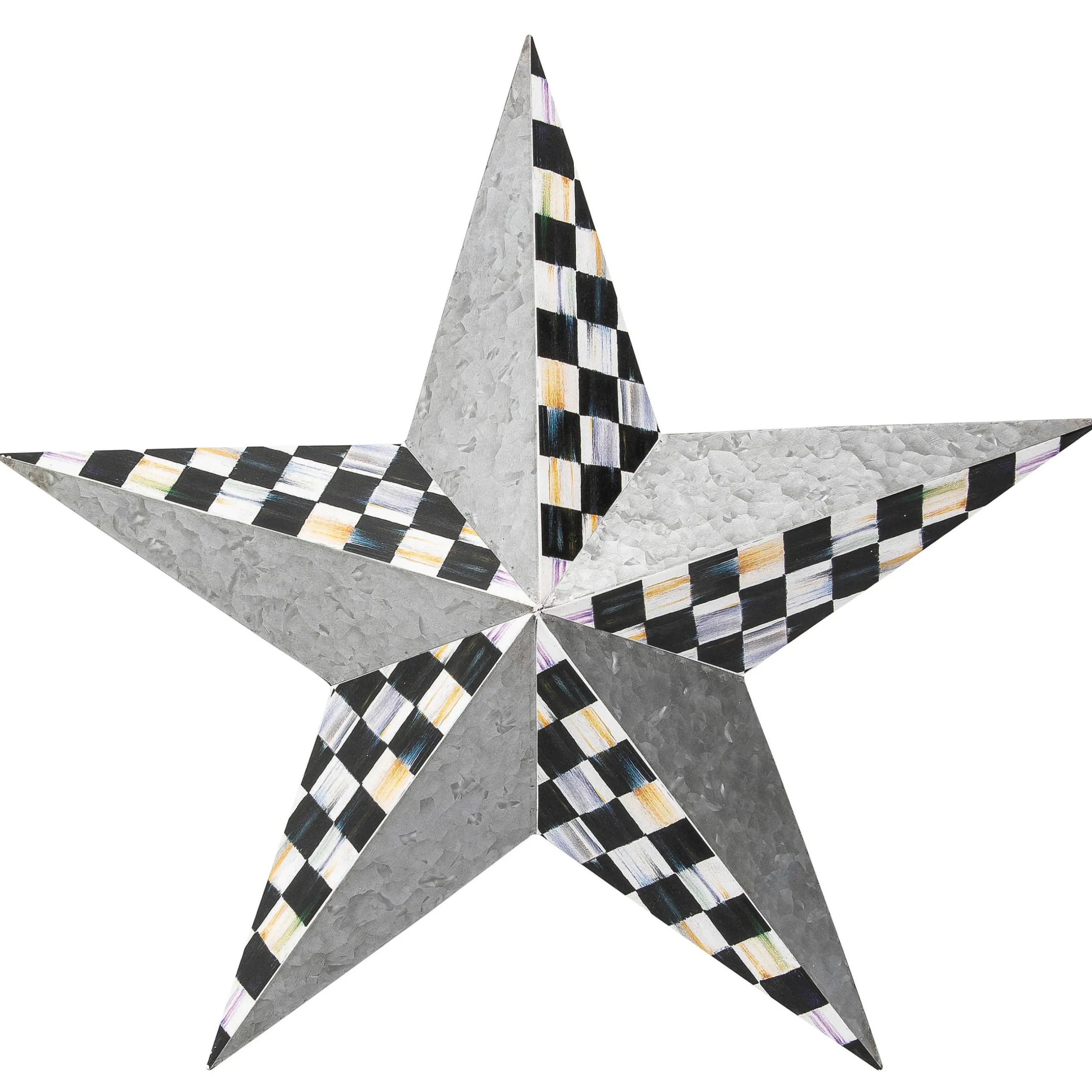 Spring|Outdoor|MacKenzie-Childs Courtly Check Galvanized Barn Star Wall Decor
