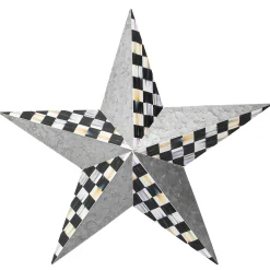 Spring|Outdoor|MacKenzie-Childs Courtly Check Galvanized Barn Star Wall Decor