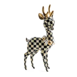 Holiday|Room Accents|MacKenzie-Childs Courtly Check Gold Deary Deer