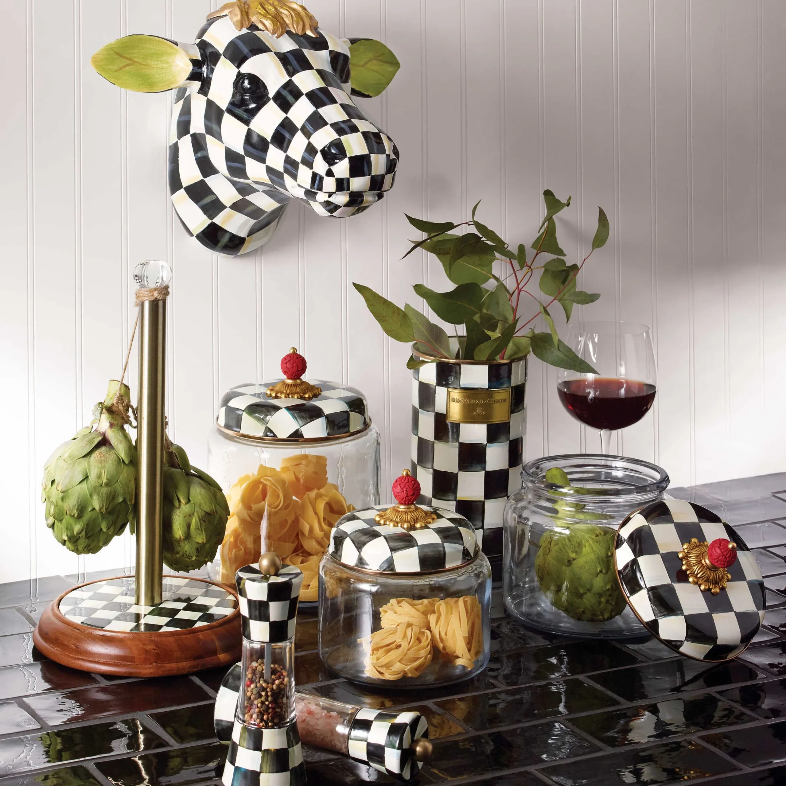 Serveware|MacKenzie-Childs Courtly Check Grinder