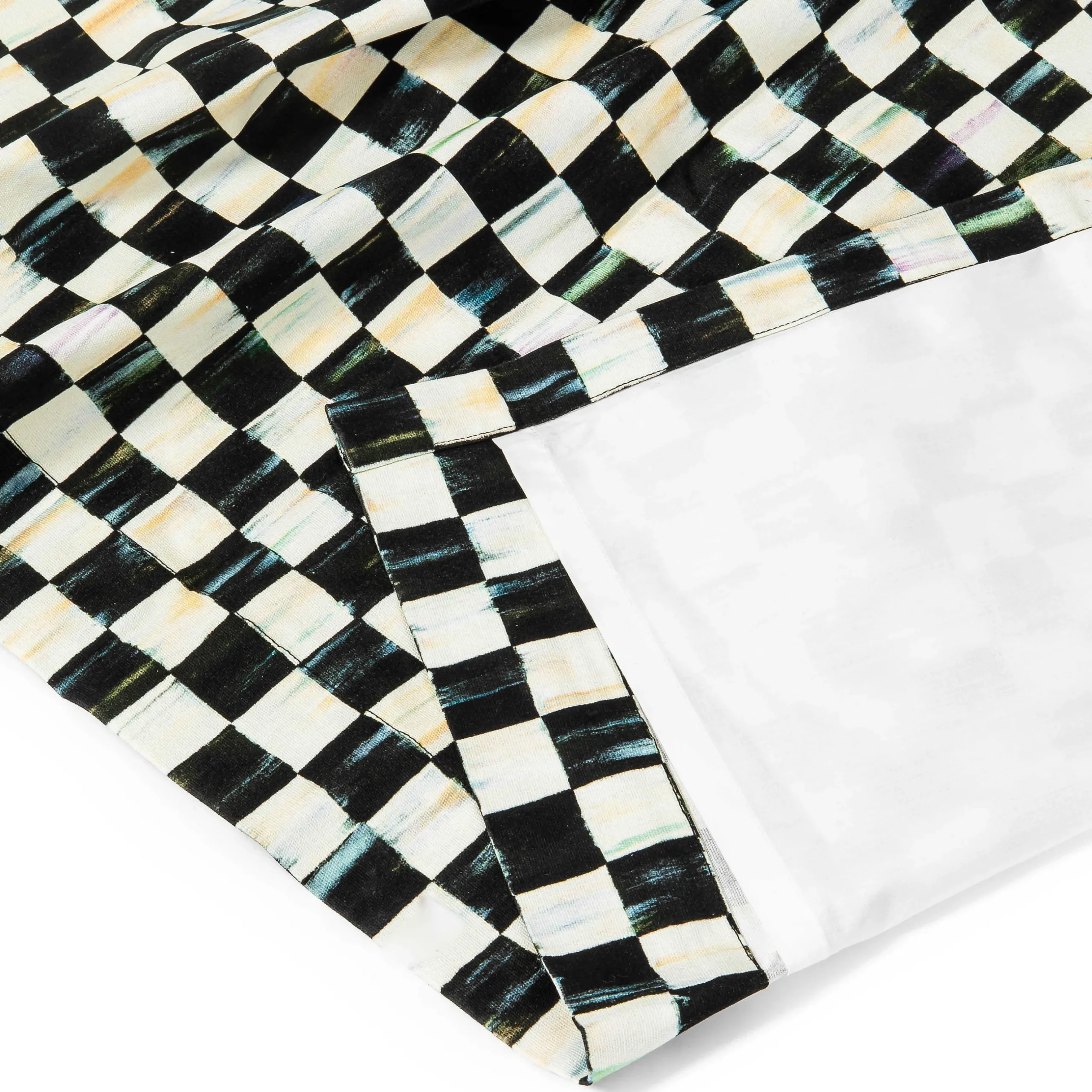 Room Accents|MacKenzie-Childs Courtly Check Grommet Top Curtain Panel