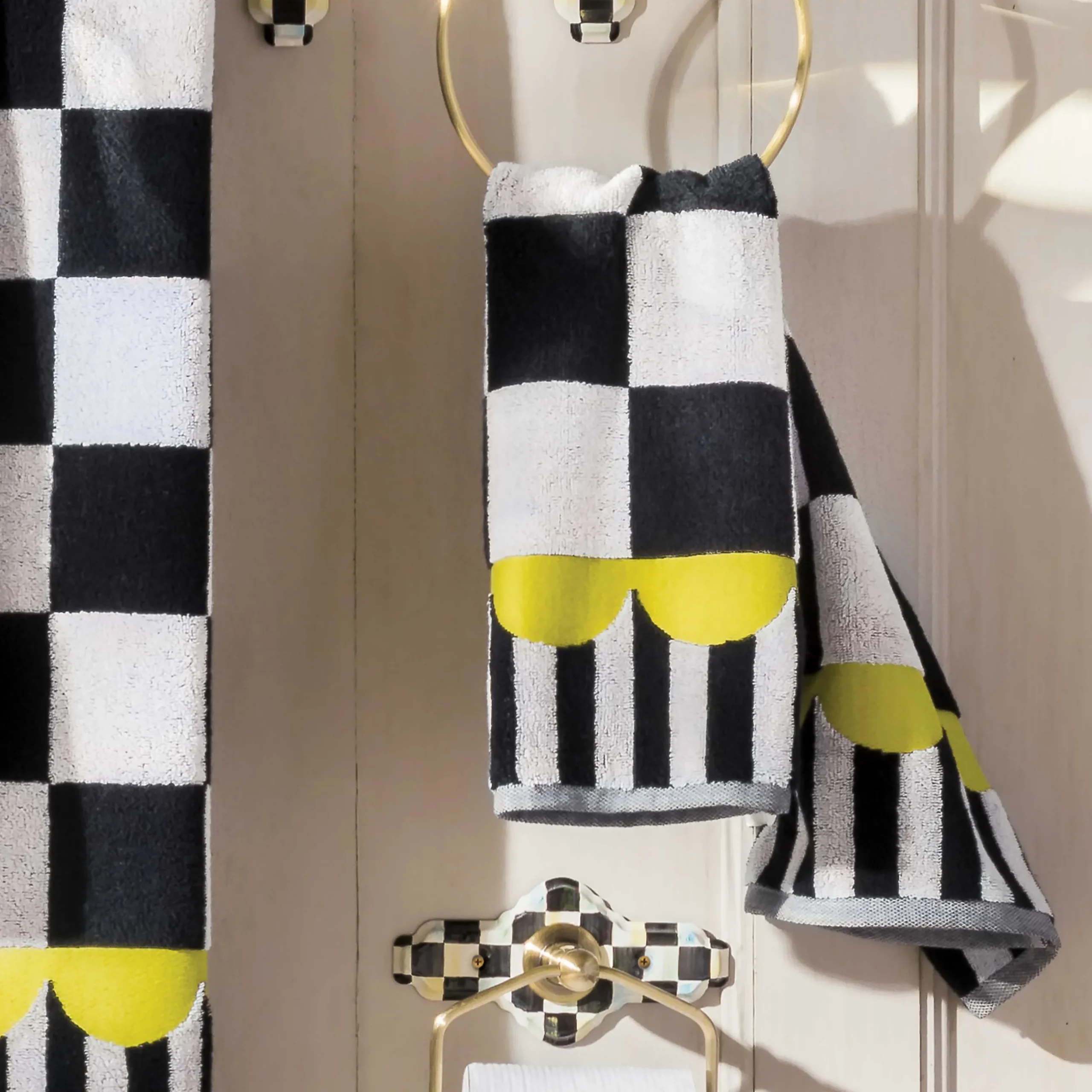 Bath & Bath Accessories|MacKenzie-Childs Courtly Check Hand Towel