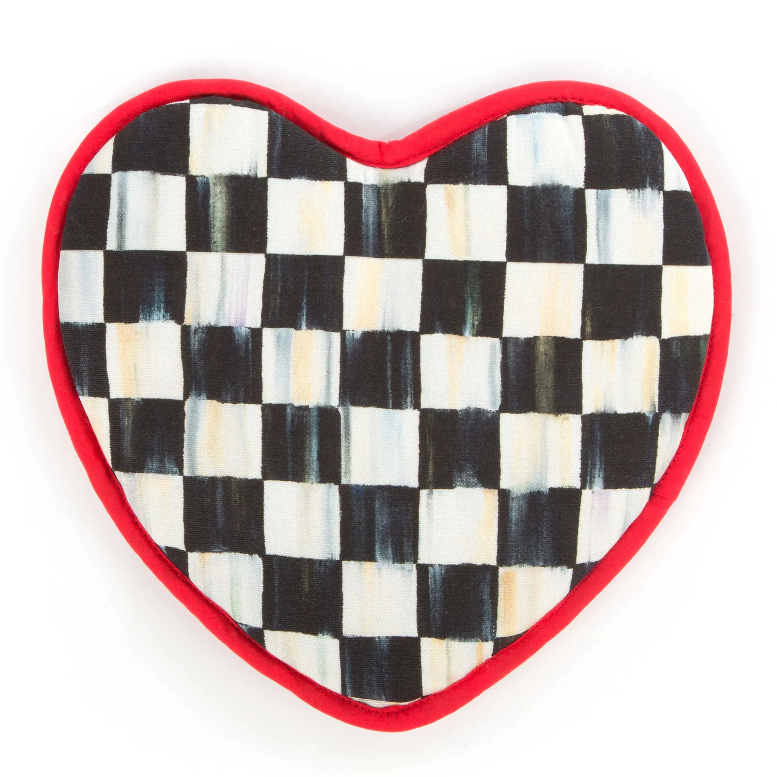 Kitchen & Table Linens|MacKenzie-Childs Courtly Check Heart Potholder