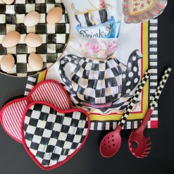 Kitchen & Table Linens|MacKenzie-Childs Courtly Check Heart Potholder