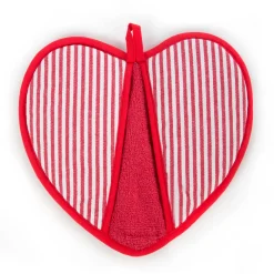 Kitchen & Table Linens|MacKenzie-Childs Courtly Check Heart Potholder