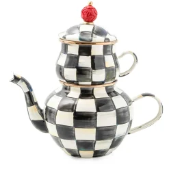 The Coffee Shop|Serveware|MacKenzie-Childs Courtly Check High Tea