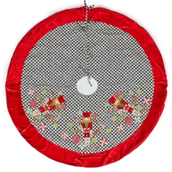 Holiday|Room Accents|MacKenzie-Childs Courtly Check Holiday Nutcracker Tree Skirt
