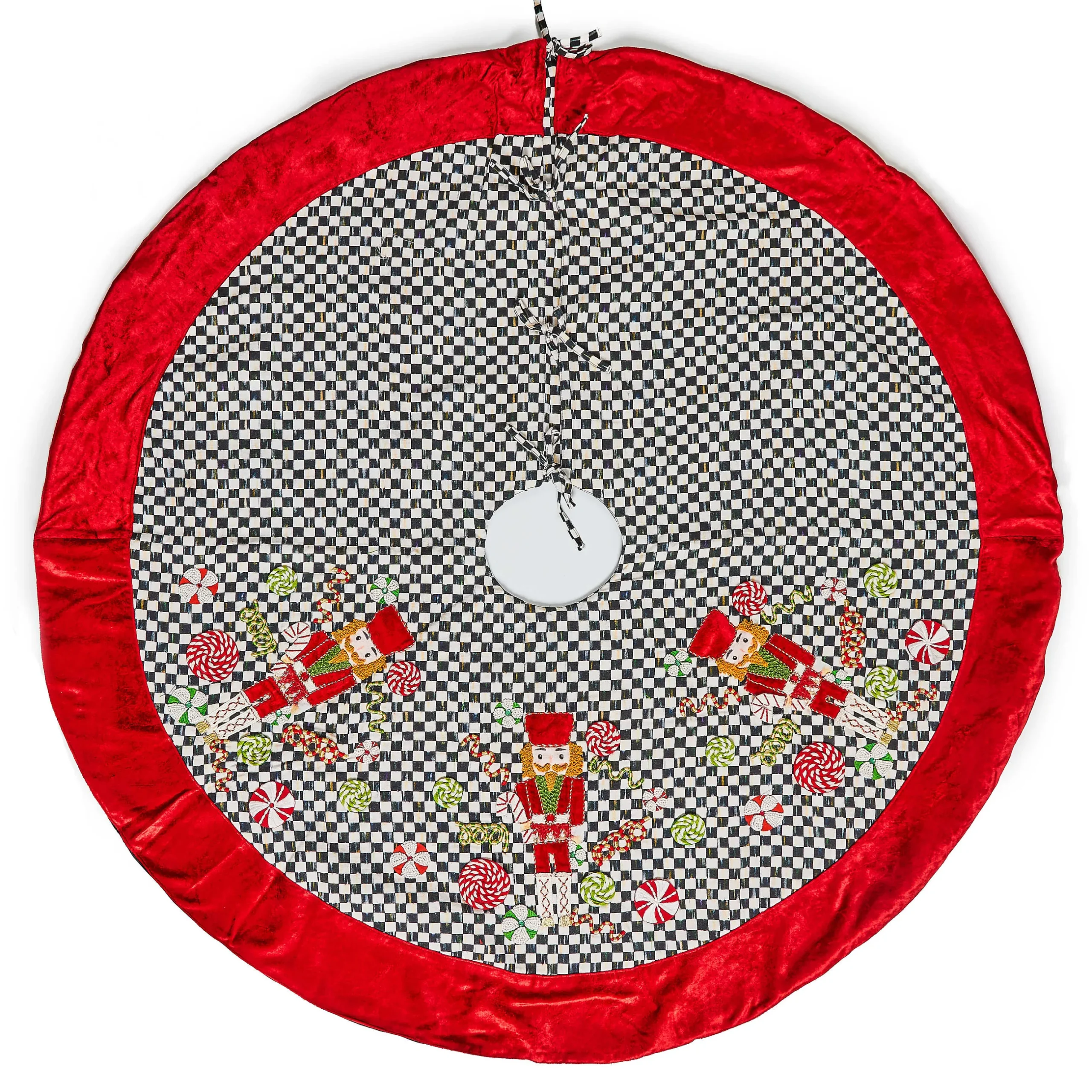 Holiday|Room Accents|MacKenzie-Childs Courtly Check Holiday Nutcracker Tree Skirt