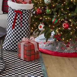 Holiday|Room Accents|MacKenzie-Childs Courtly Check Holiday Nutcracker Tree Skirt