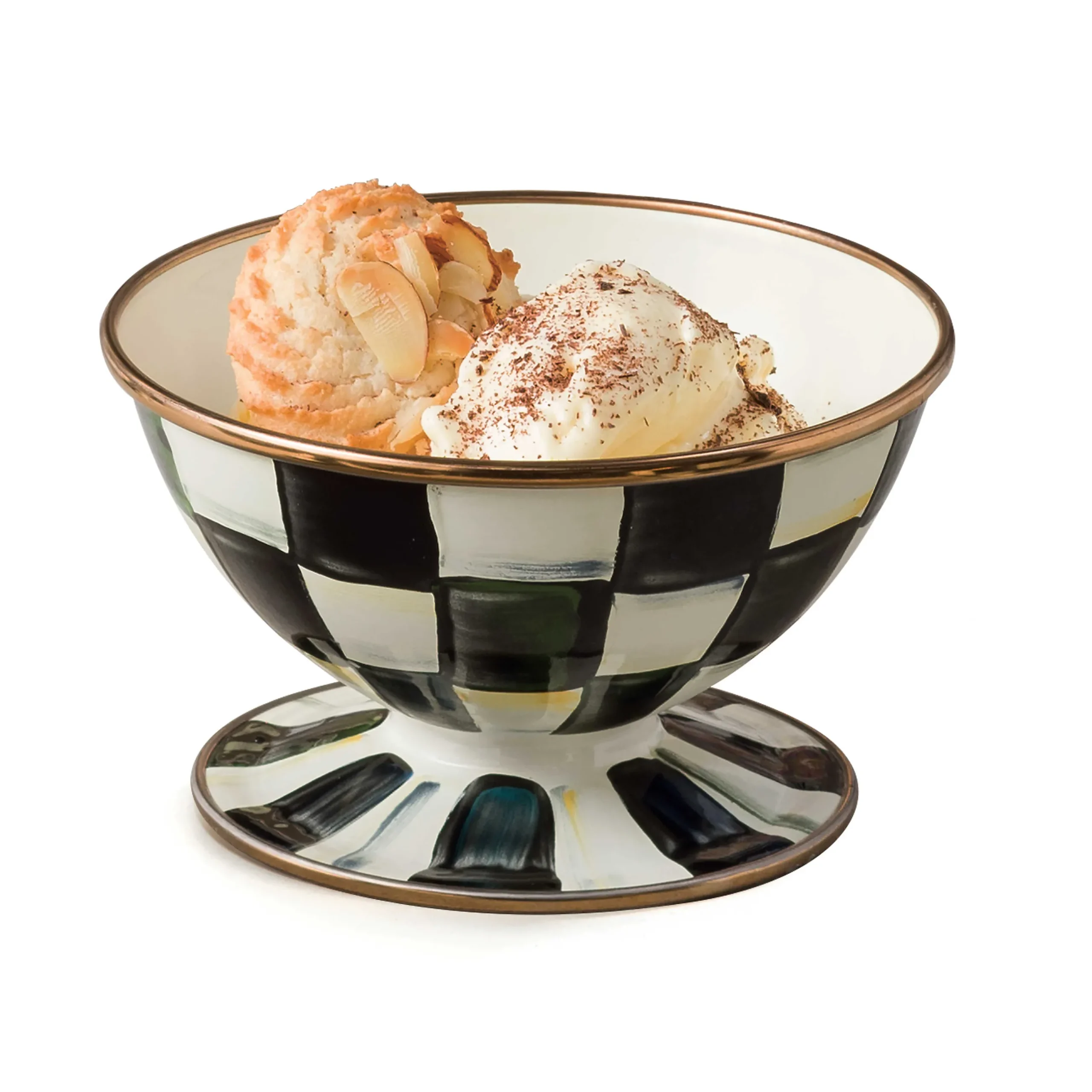 Dinnerware & Flatware|MacKenzie-Childs Courtly Check Ice Cream Dish