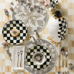 Dinnerware & Flatware|MacKenzie-Childs Courtly Check Ice Cream Dish