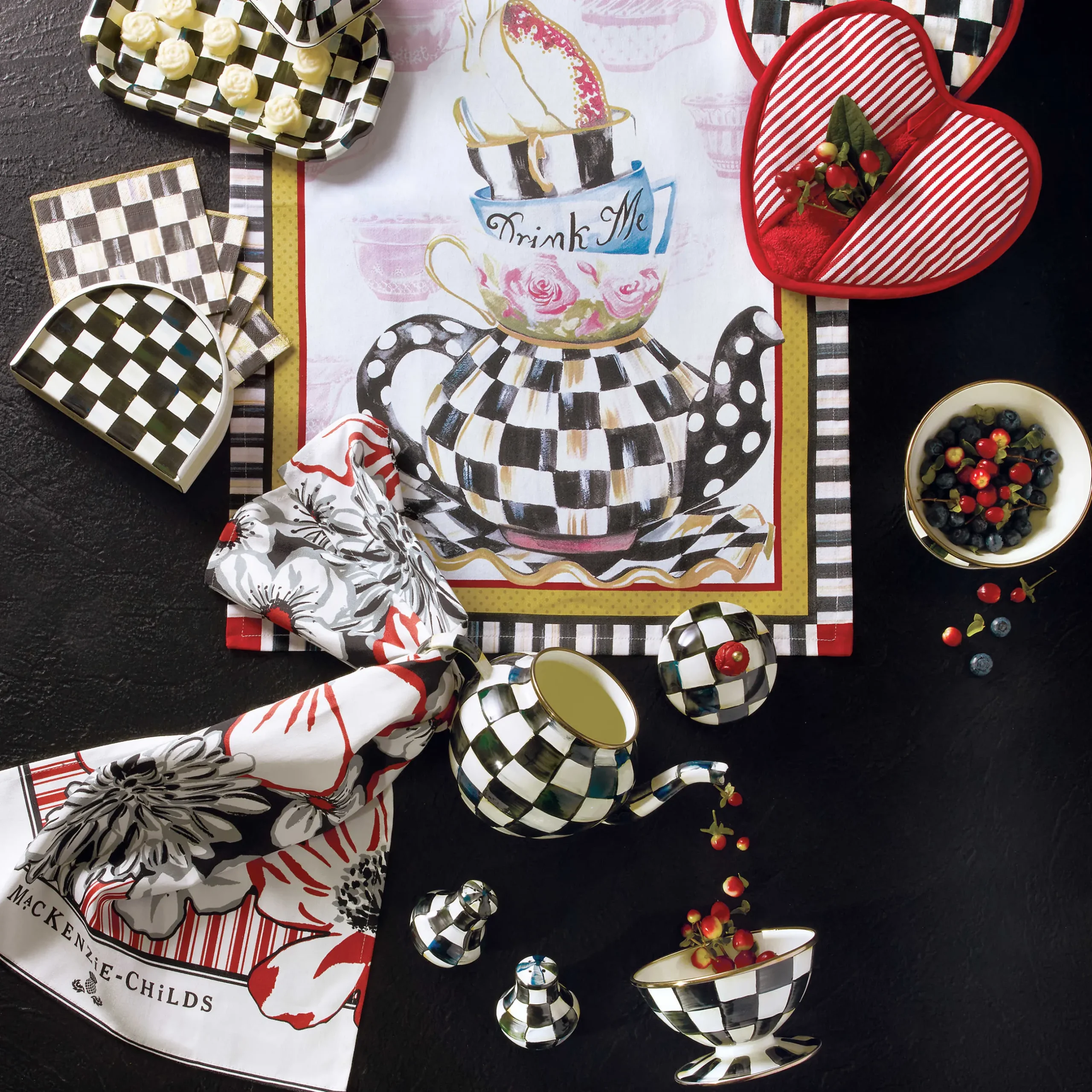 Dinnerware & Flatware|MacKenzie-Childs Courtly Check Ice Cream Dish