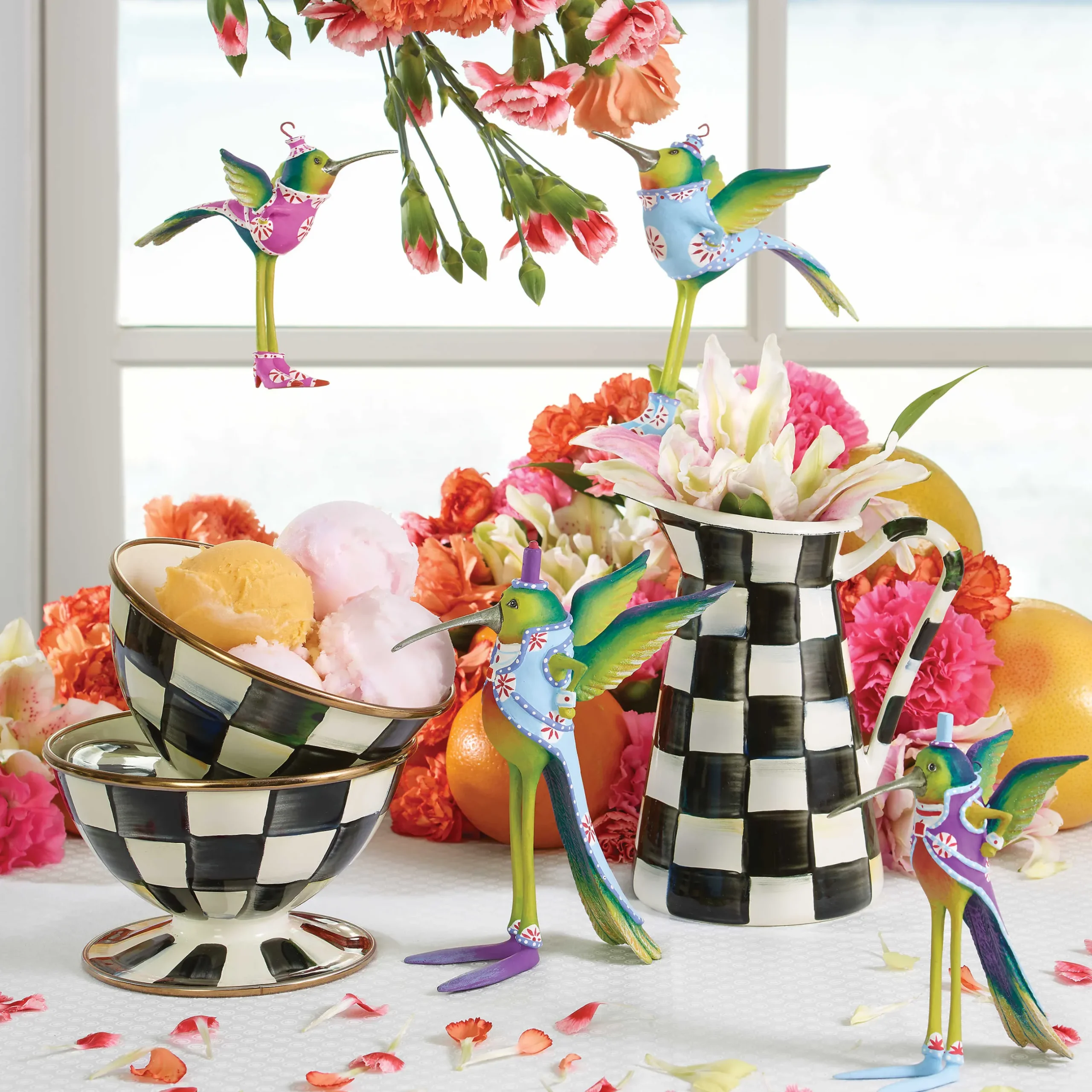 Dinnerware & Flatware|MacKenzie-Childs Courtly Check Ice Cream Dish