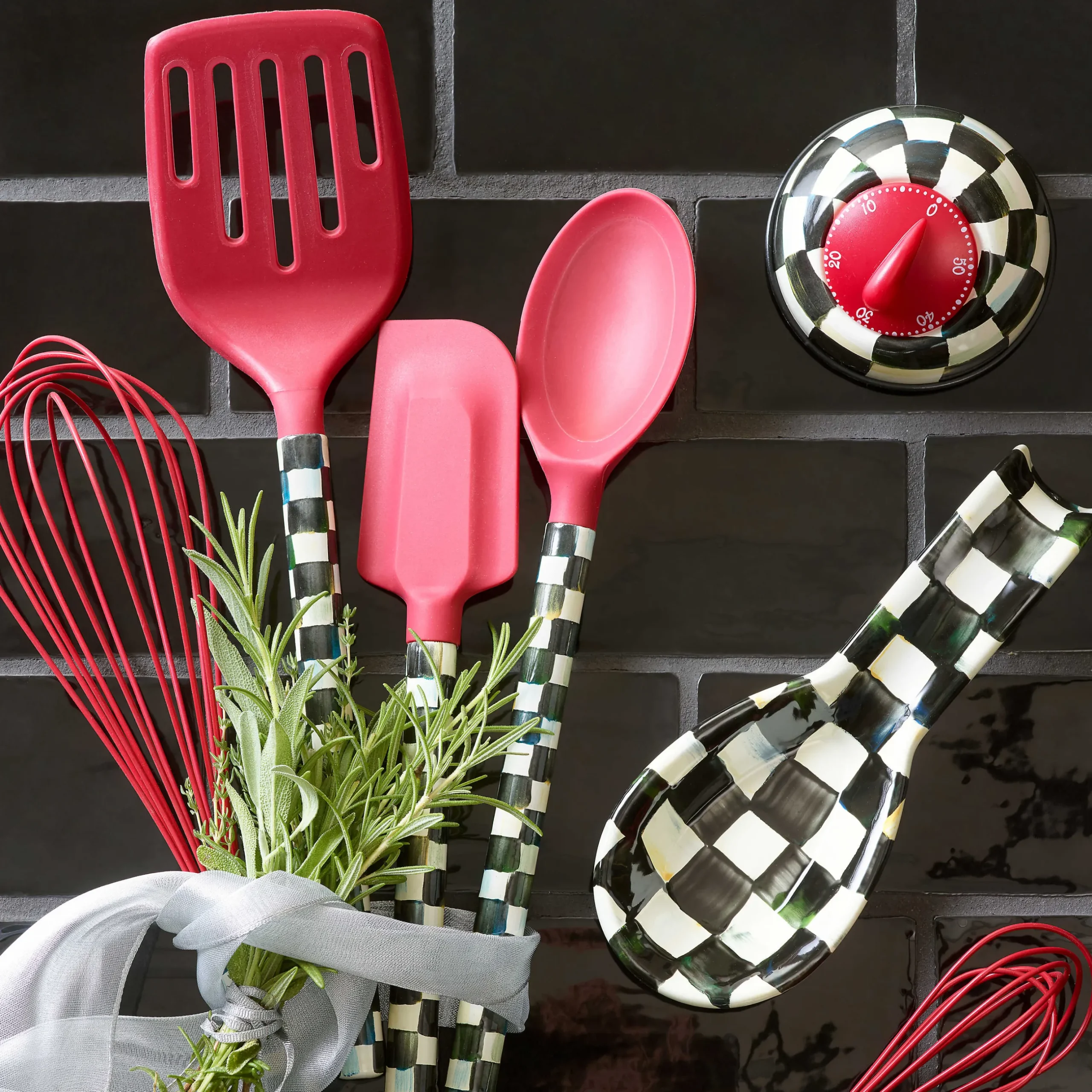 Kitchen Utensils & Tools|MacKenzie-Childs Courtly Check Kitchen Timer