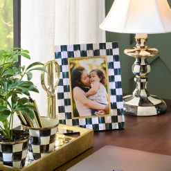 Room Accents|MacKenzie-Childs Courtly Check Lacquer 4 x 6 Frame