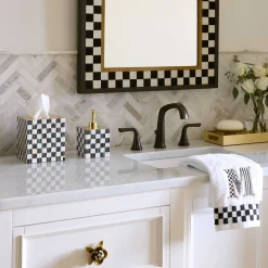 Bath & Bath Accessories|MacKenzie-Childs Courtly Check Lacquer Soap Pump