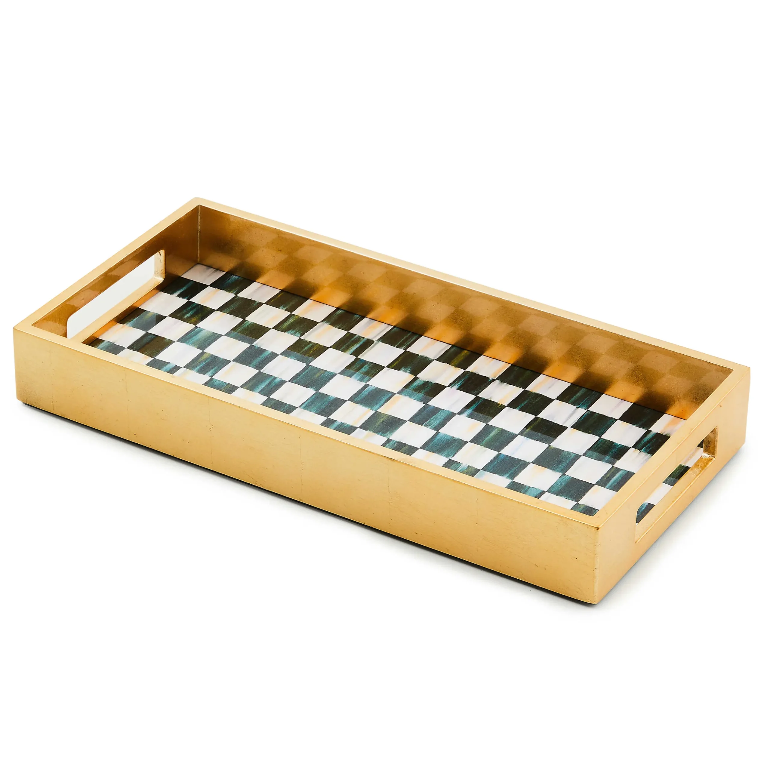 Room Accents|MacKenzie-Childs Courtly Check Lacquer Vanity Tray