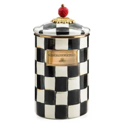 Room Accents|Kitchen Storage & Organization|MacKenzie-Childs Courtly Check Large Canister