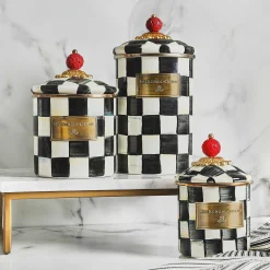 Room Accents|Kitchen Storage & Organization|MacKenzie-Childs Courtly Check Large Canister