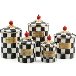 Room Accents|Kitchen Storage & Organization|MacKenzie-Childs Courtly Check Large Canister
