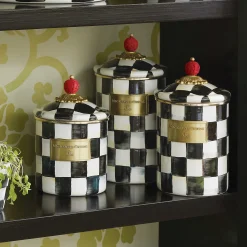 Room Accents|Kitchen Storage & Organization|MacKenzie-Childs Courtly Check Large Canister