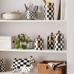 Room Accents|Kitchen Storage & Organization|MacKenzie-Childs Courtly Check Large Canister