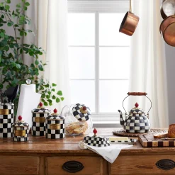 Room Accents|Kitchen Storage & Organization|MacKenzie-Childs Courtly Check Large Canister