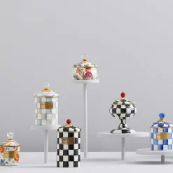 Room Accents|Kitchen Storage & Organization|MacKenzie-Childs Courtly Check Large Canister