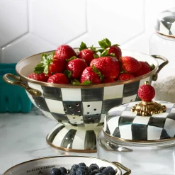 Kitchen Utensils & Tools|MacKenzie-Childs Courtly Check Large Colander