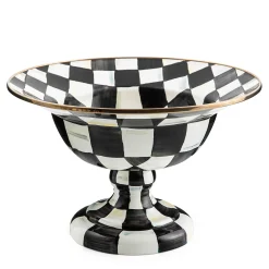 Serveware|MacKenzie-Childs Courtly Check Large Compote