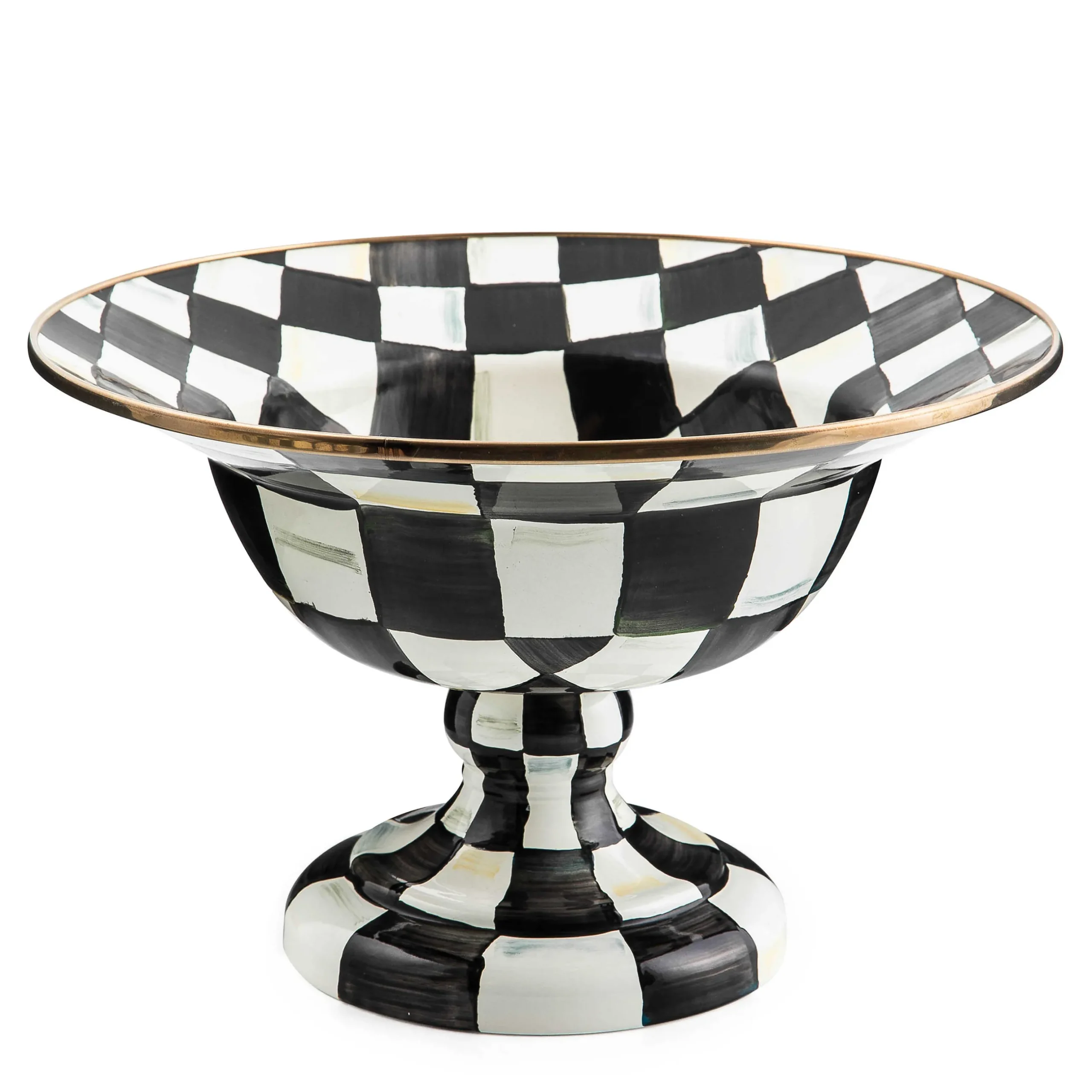 Serveware|MacKenzie-Childs Courtly Check Large Compote