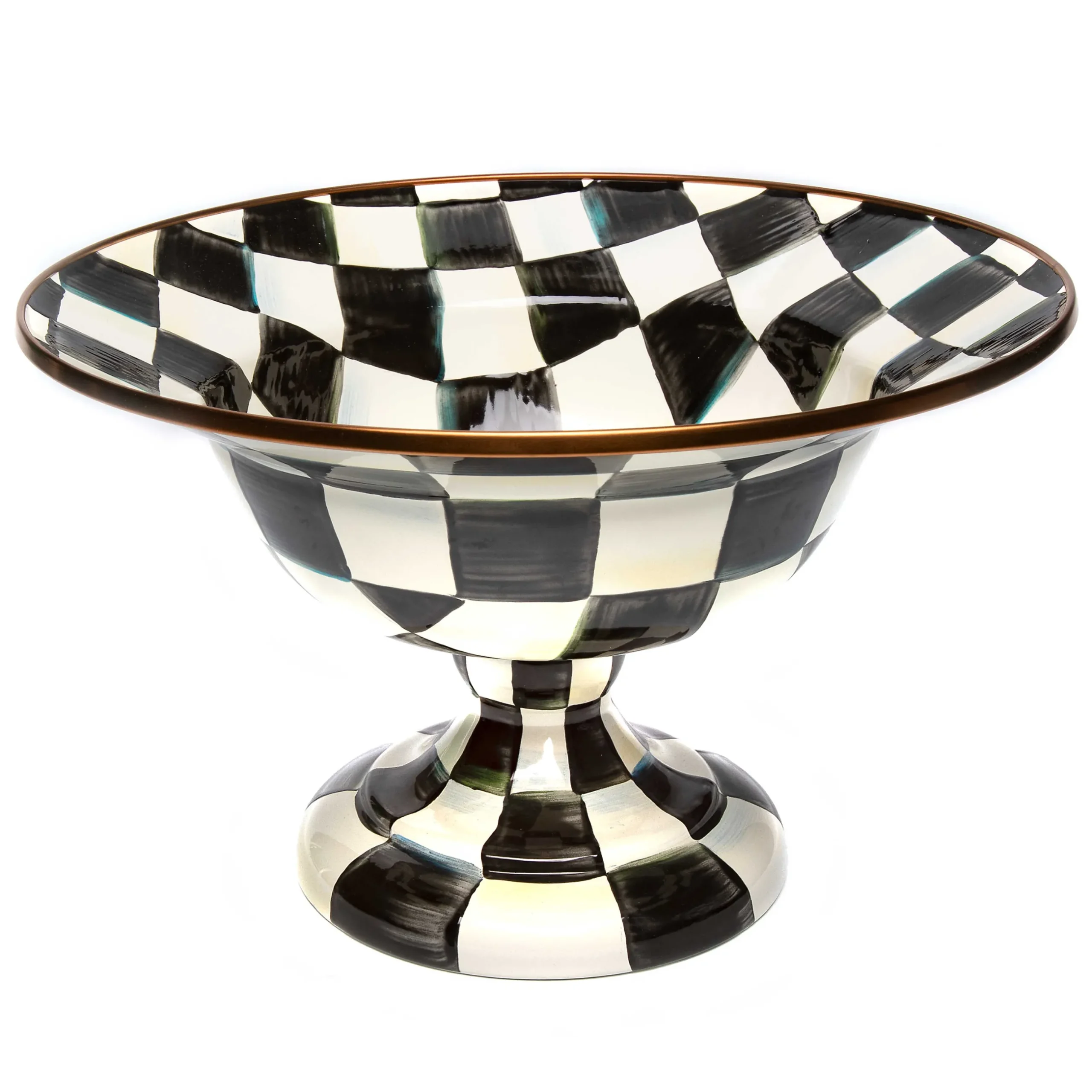 Serveware|MacKenzie-Childs Courtly Check Large Compote