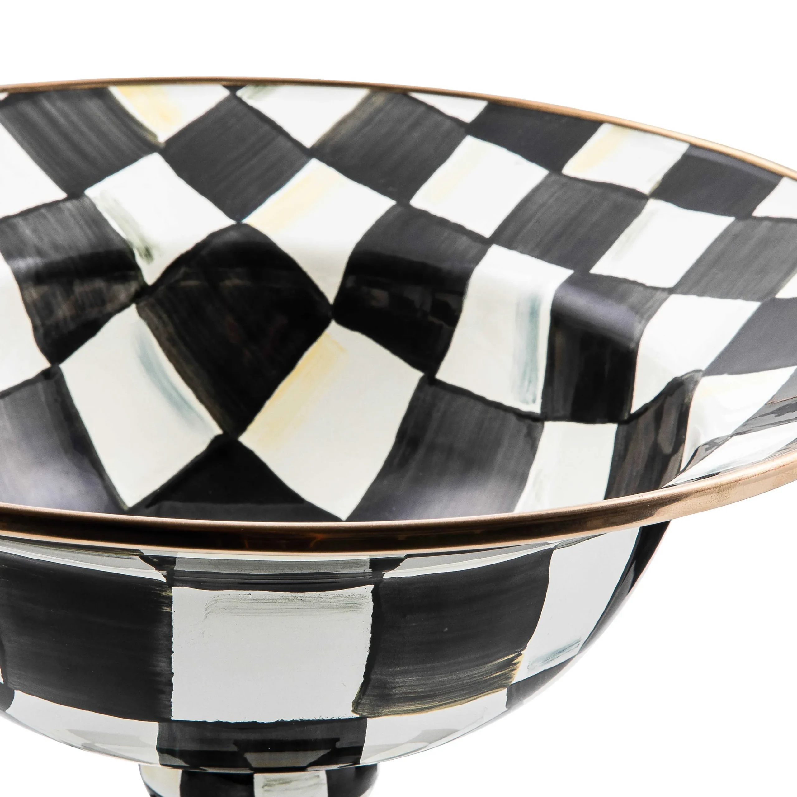 Serveware|MacKenzie-Childs Courtly Check Large Compote