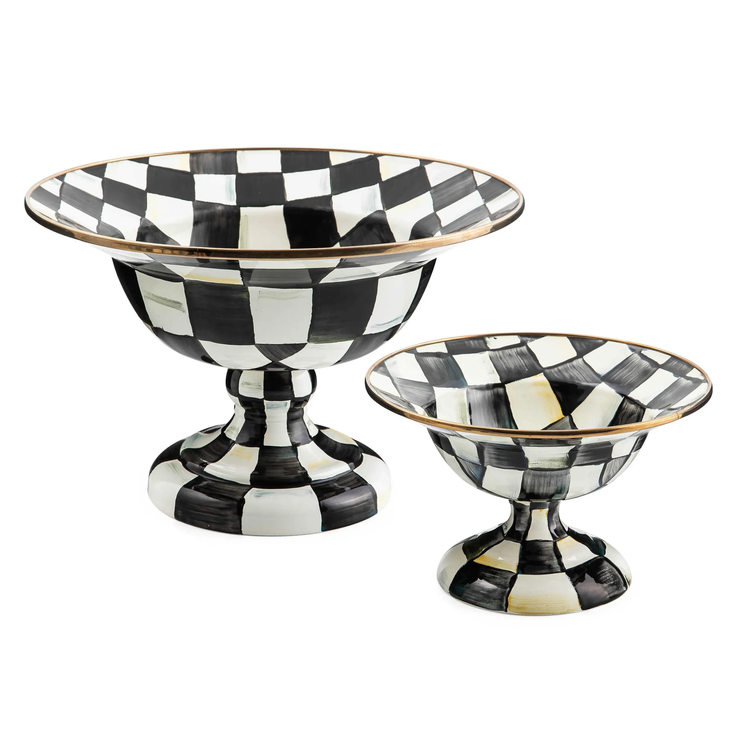 Serveware|MacKenzie-Childs Courtly Check Large Compote