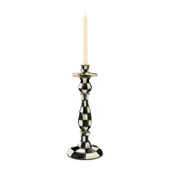 Candles & Fragrances|Table Accessories|MacKenzie-Childs Courtly Check Large Enamel Candlestick