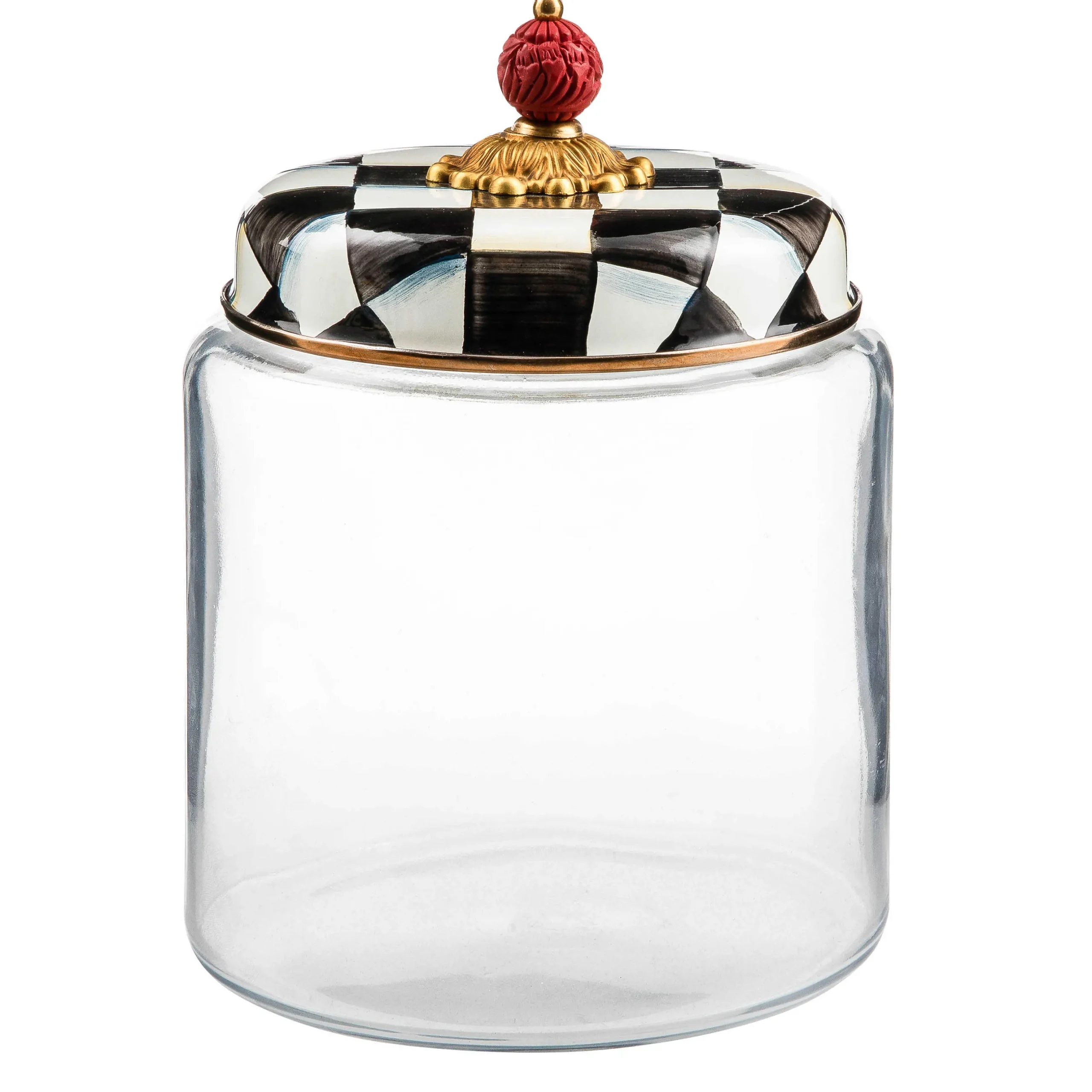 Room Accents|MacKenzie-Childs Courtly Check Large Kitchen Canister
