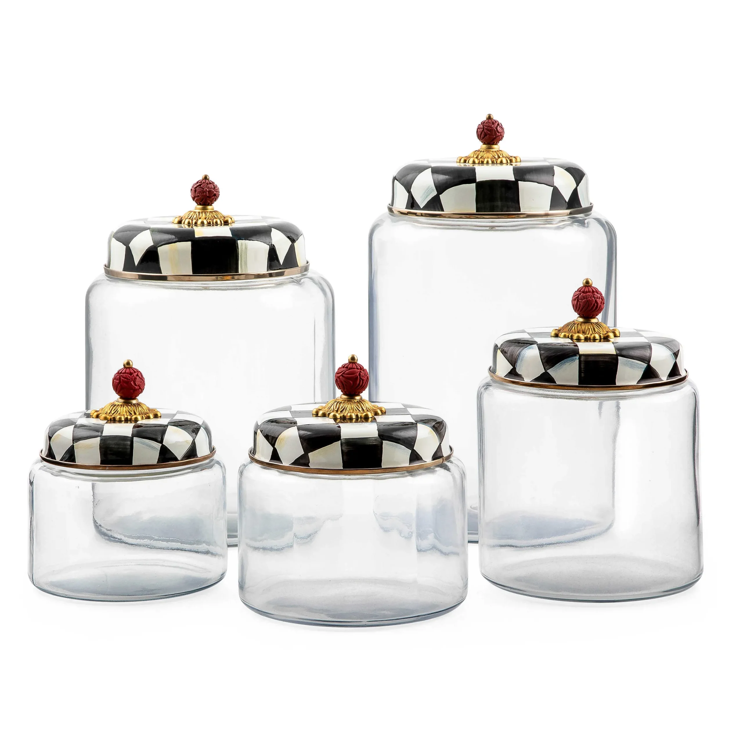 Room Accents|MacKenzie-Childs Courtly Check Large Kitchen Canister