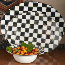 Bar Entertaining|Serveware|MacKenzie-Childs Courtly Check Large Oval Platter