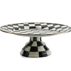Serveware|MacKenzie-Childs Courtly Check Large Pedestal Platter