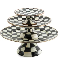 Serveware|MacKenzie-Childs Courtly Check Large Pedestal Platter