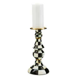 Candles & Fragrances|Table Accessories|MacKenzie-Childs Courtly Check Large Pillar Candlestick