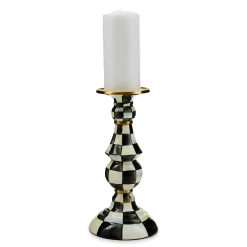 Candles & Fragrances|Table Accessories|MacKenzie-Childs Courtly Check Large Pillar Candlestick