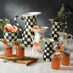 Bar Entertaining|Serveware|MacKenzie-Childs Courtly Check Large Practical Pitcher