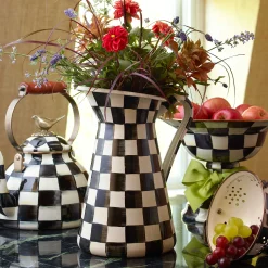 Bar Entertaining|Serveware|MacKenzie-Childs Courtly Check Large Practical Pitcher