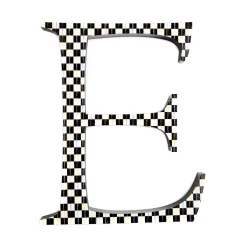 Room Accents|MacKenzie-Childs Courtly Check Letter - E