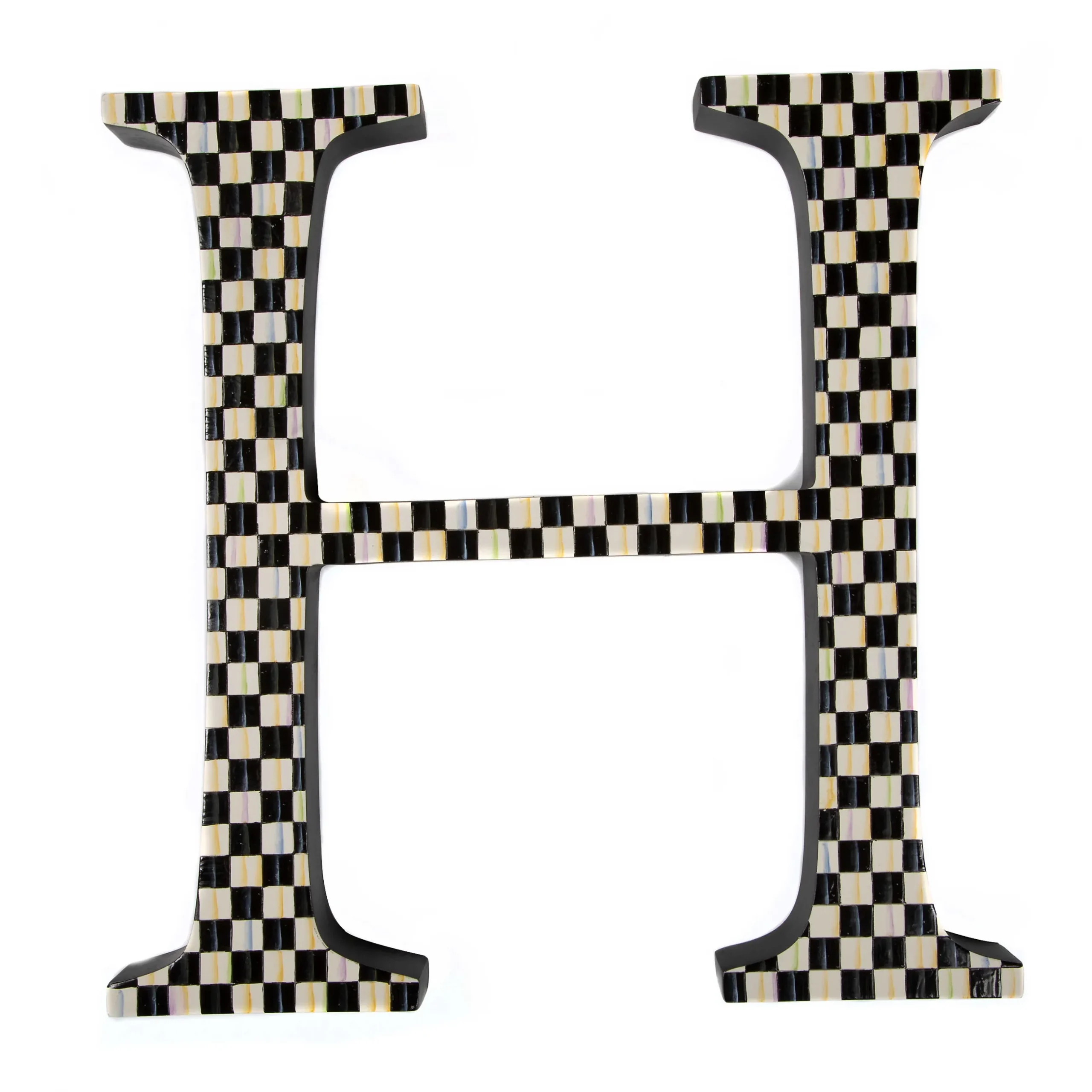 Room Accents|MacKenzie-Childs Courtly Check Letter - H